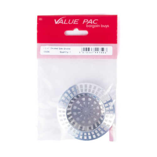 1 3/4" Chromed Sink Strainer