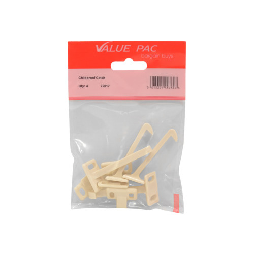 60mm White Plastic Kiddiguard Catch