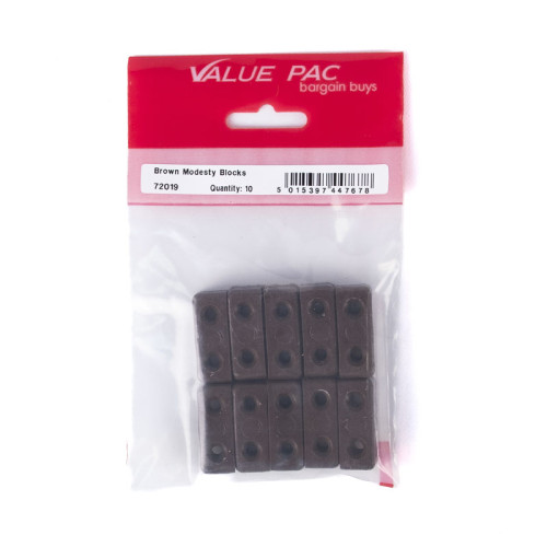 Brown Modesty Block (Pack of 10)