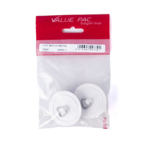 1 3/4" White Sink/Bath Plug