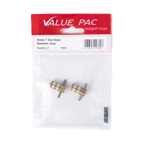 Brass T Bar Style Radiator Keys 2pk