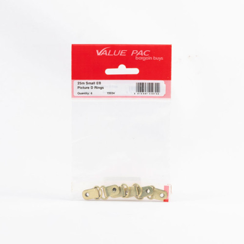 25mm EB Small Picture D Rings 6pk