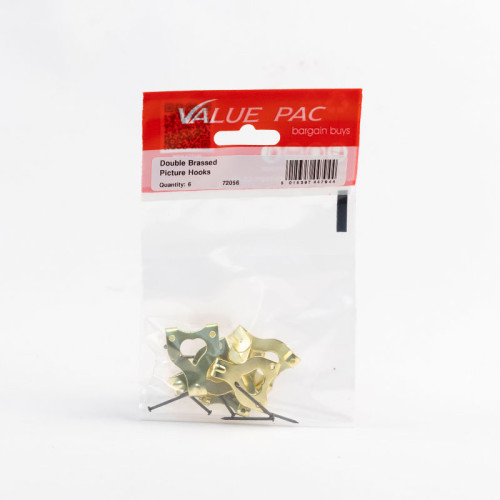 No 3 EB Double Picture Hooks (Pack of 6)