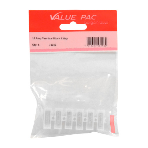 15 Amp Terminal Block 6pk
