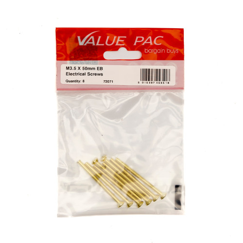 M3.5 x 50mm EB Electrical Screws (Pack of 8)