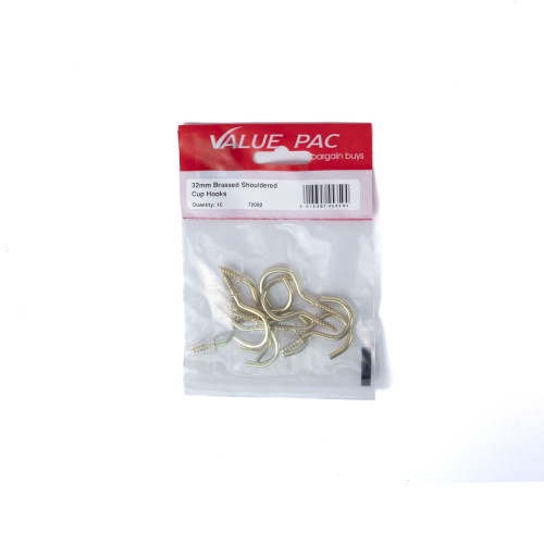 32mm EB Shouldered Cup Hooks (Pack of 10)