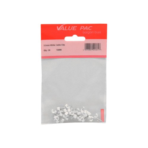 3.5mm White Cable Clip