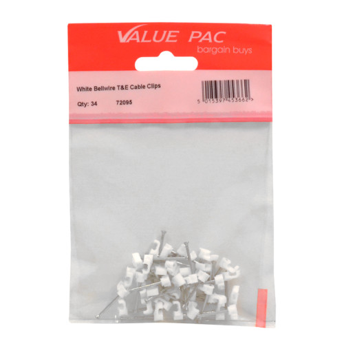 Bellwire T+E White Cable Clip