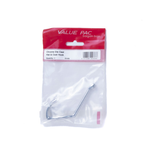 90mm CP Die Cast Hat & Coat Hooks