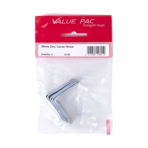 38mm ZP Corner Brace 5pk