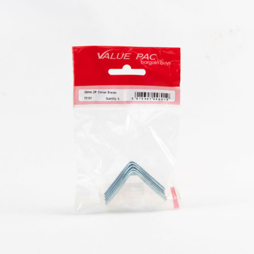 38mm ZP Corner Brace 5pk