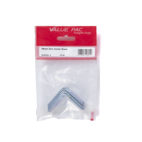 38mm ZP Corner Brace 5pk