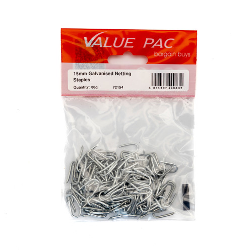 15mm Galv Netting Staples (80g Pack)