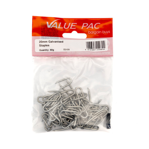 20mm Galv Staples (80g Pack)