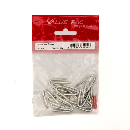 30mm Galv Staples (80g Pack)