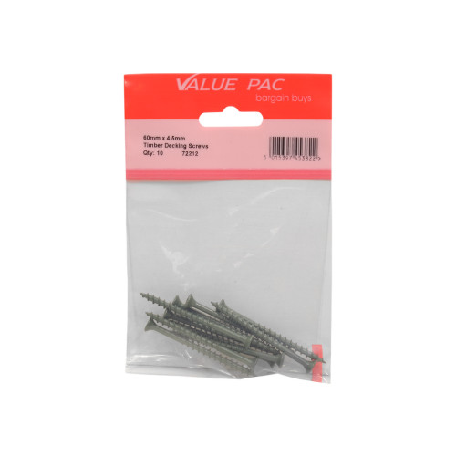 60mm x 4.5mm Timber Decking Screws (Pack of 80)