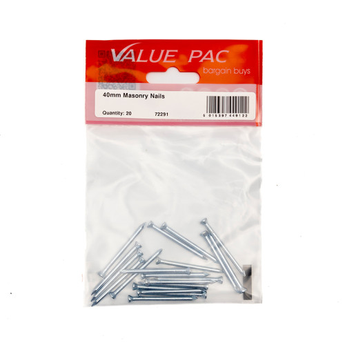 40mm Masonry Nails (Pack of 20)