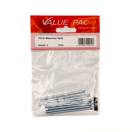 70mm Masonry Nails (Pack of 9)