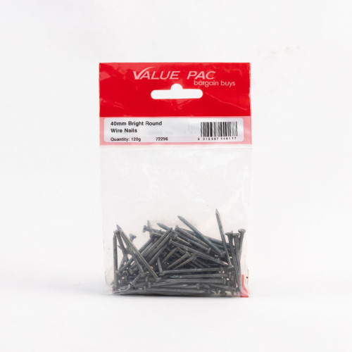 40mm Round Wire Nails - (120g Pack)