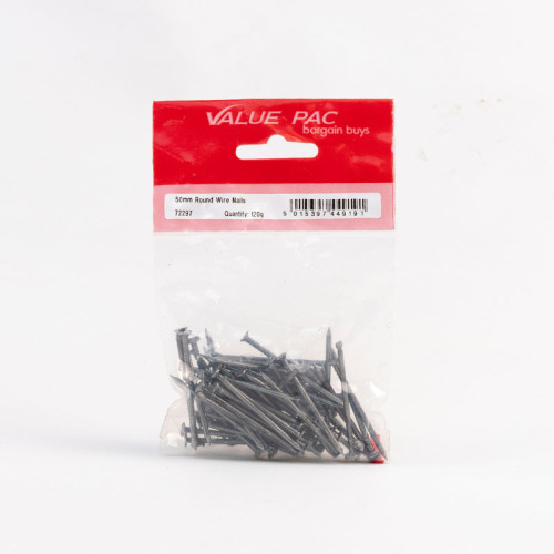 50mm Round Wire Nails - (120g Pack)