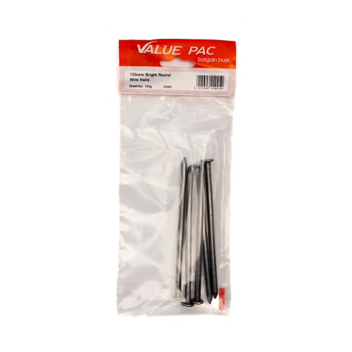 125mm Round Wire Nails - (120g Pack)