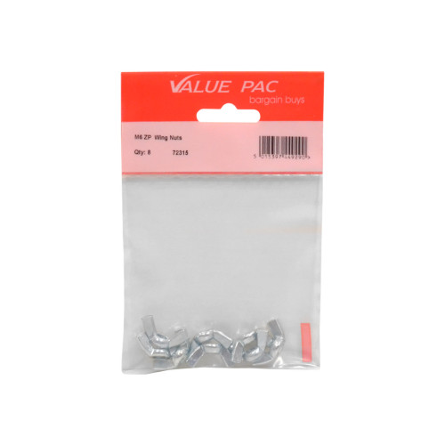 M6 ZP Wing Nuts (Pack of 6)