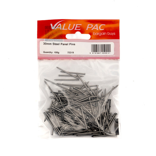 30mm Steel Panel Pins 100g