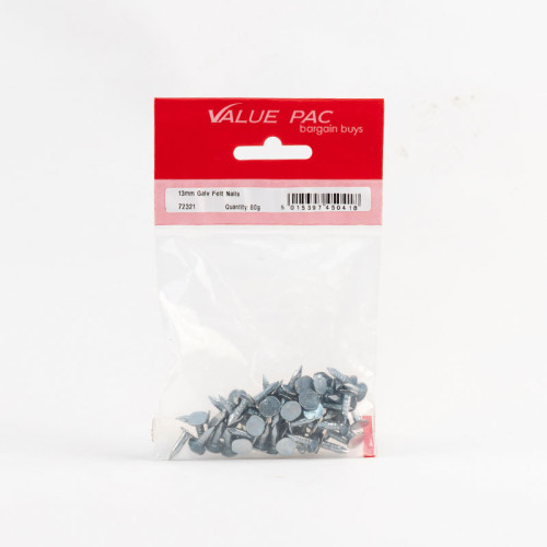 13mm Galv Felt Nails (80g Pack)