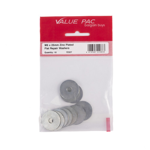 M6 x 25mm ZP Flat Repair Washers