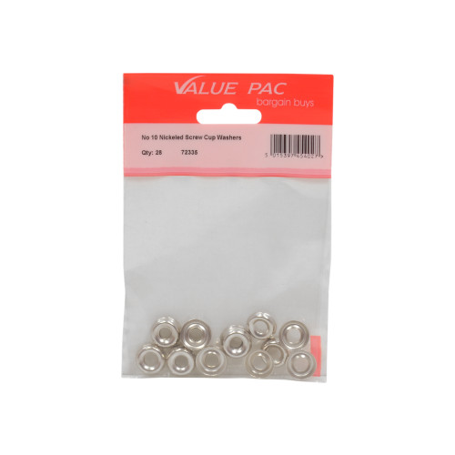 No 10 NP Screw Cup Washers (Pack of 12)