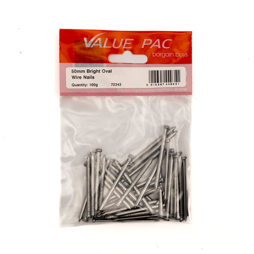 50mm Oval Wire Nails - (100g Pack)