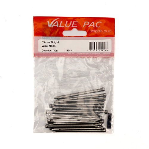 65mm Oval Wire Nails - (100g Pack)