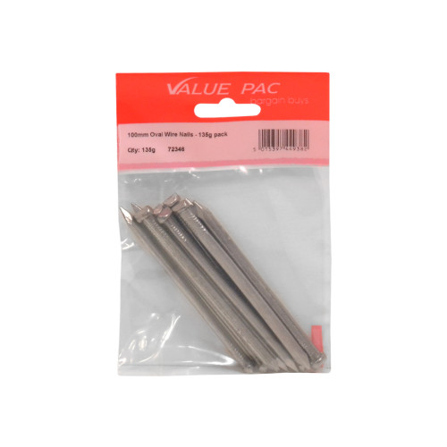 100mm Oval Wire Nails - (100g Pack)