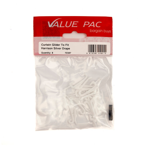 Curtain Glider to fit Harrison Silver Drape 8pk