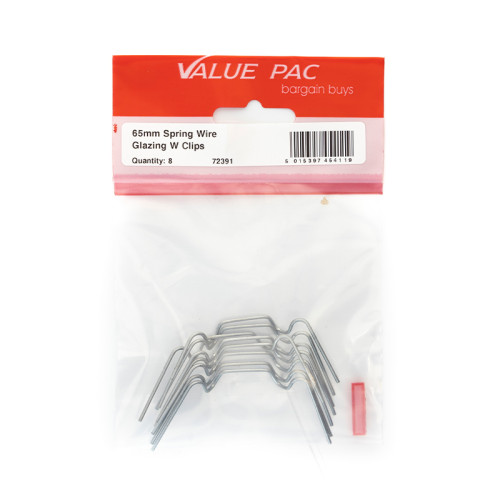 65mm Spring Wire Glazing W Clips 8pk