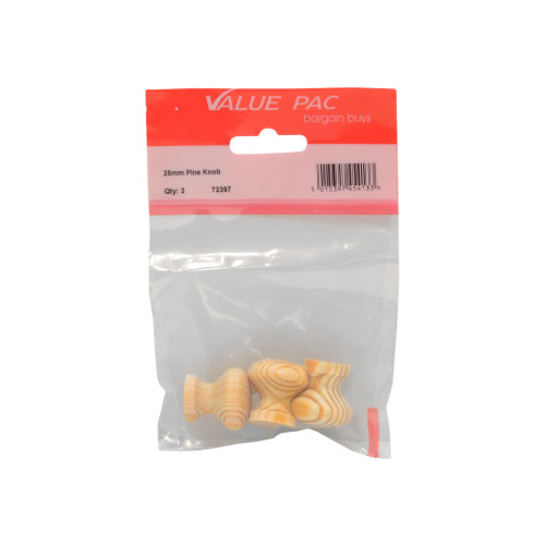 25mm Pine Knob (Pack of 2)