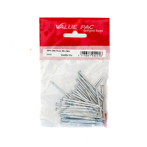50mm Galv.Round Wire Nails 100g