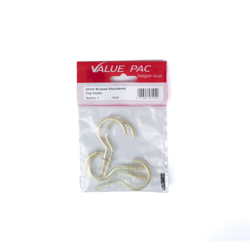 50mm EB Shouldered Cup Hooks (Pack of 5)