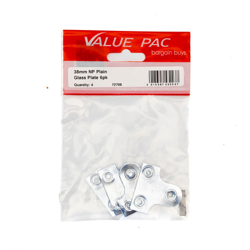 38mm NP Plain Glass Plate (Pack of 4)