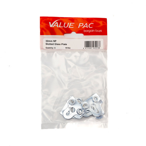 32mm NP Slotted Glass Plate 6pk