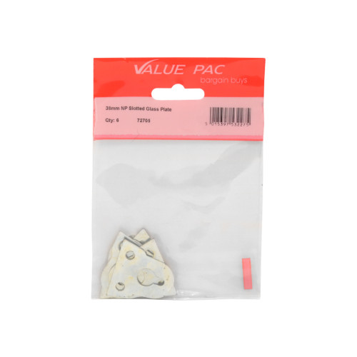 38mm NP Slotted Glass Plate (Pack of 4)