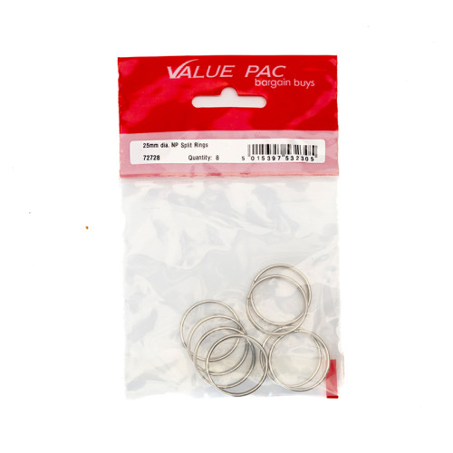 25mm dia. NP Split Rings (Pack of 8)