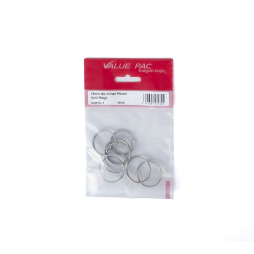 25mm dia. NP Split Rings (Pack of 8)