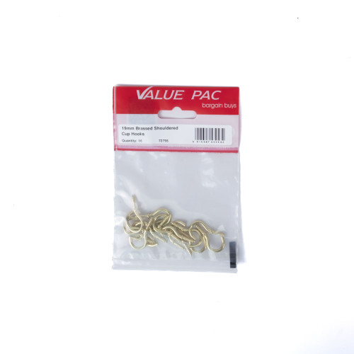 19mm EB Shouldered Cup Hooks (Pack of 16)
