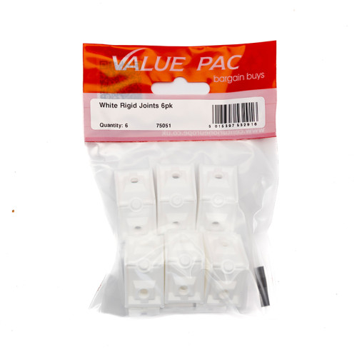 White Rigid Joints 6pk
