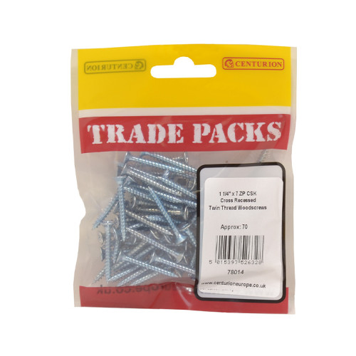 1 1/4" x 7, Pozi Twinthread Countersunk Woodscrews