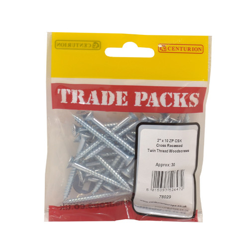 2" x 10, Pozi Twinthread Countersunk Woodscrew