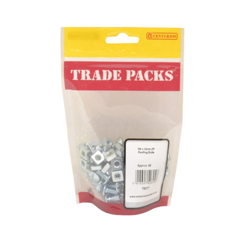 Roofing Bolts, ZP, M6 x 12mm 