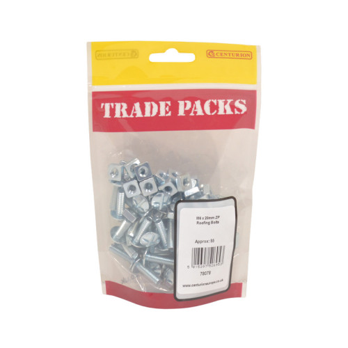 Roofing Bolts, ZP, M6 x 20mm 
