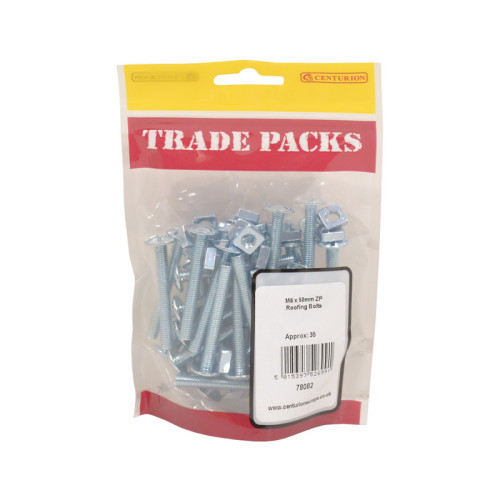 Roofing Bolts, ZP, M6 x 50mm 